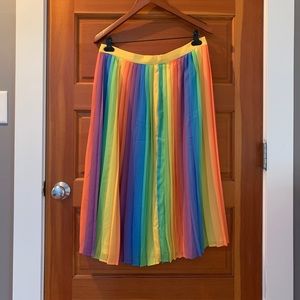 Pleated rainbow skirt
